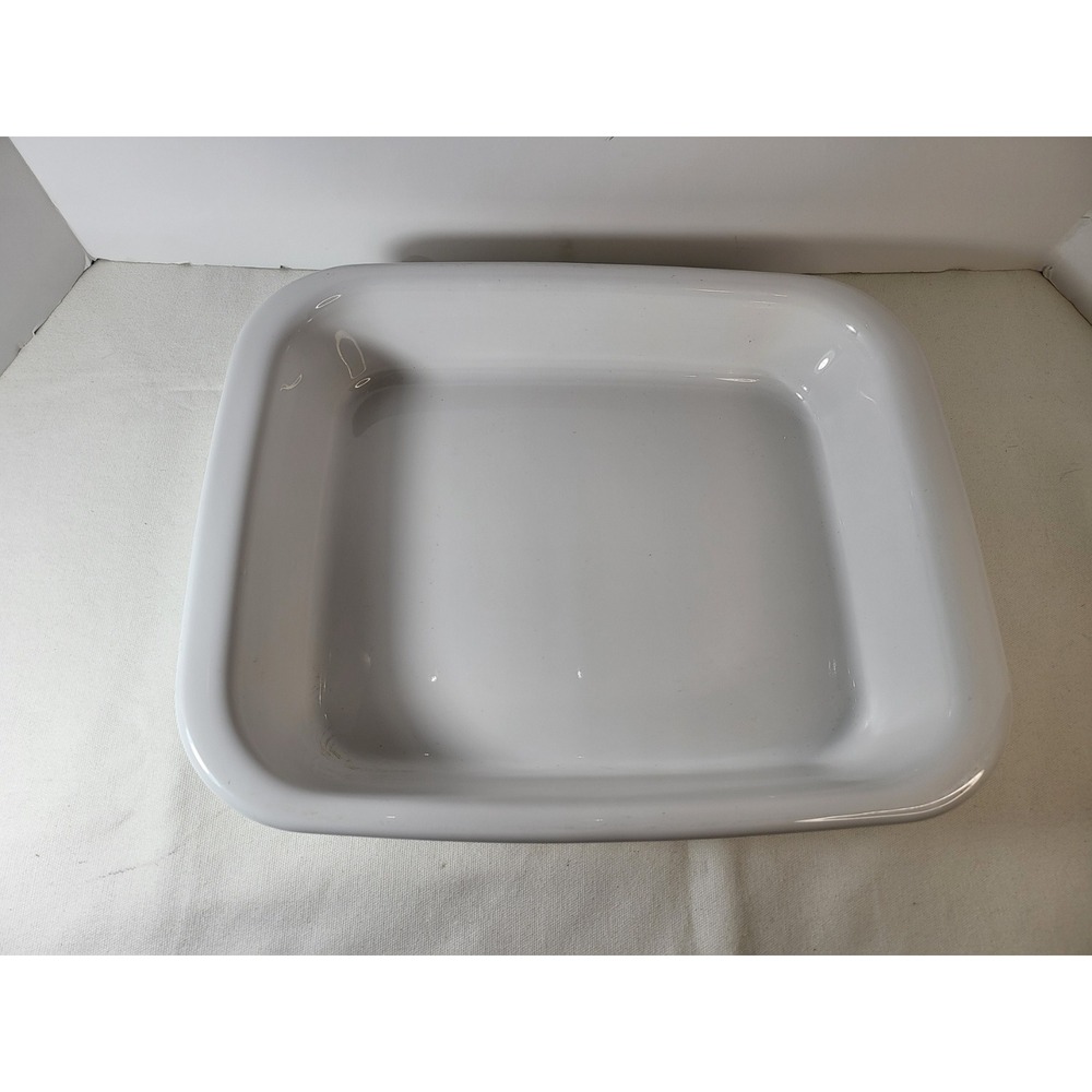 Corning Ware Wildflower A-21 Roaster Pan 12.25x10.25 Vintage White Floral USA